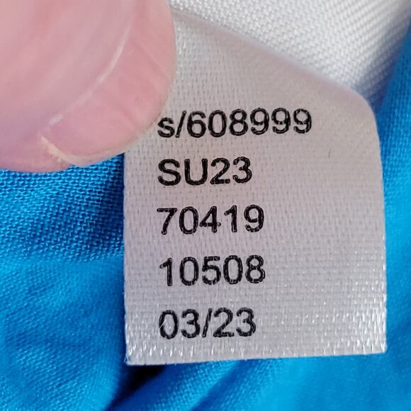 Loft Halter Midi Dress Turquoise Blue‎ Smocked Summer 2023 Wedding Guest Size 2 - Picture 10 of 10